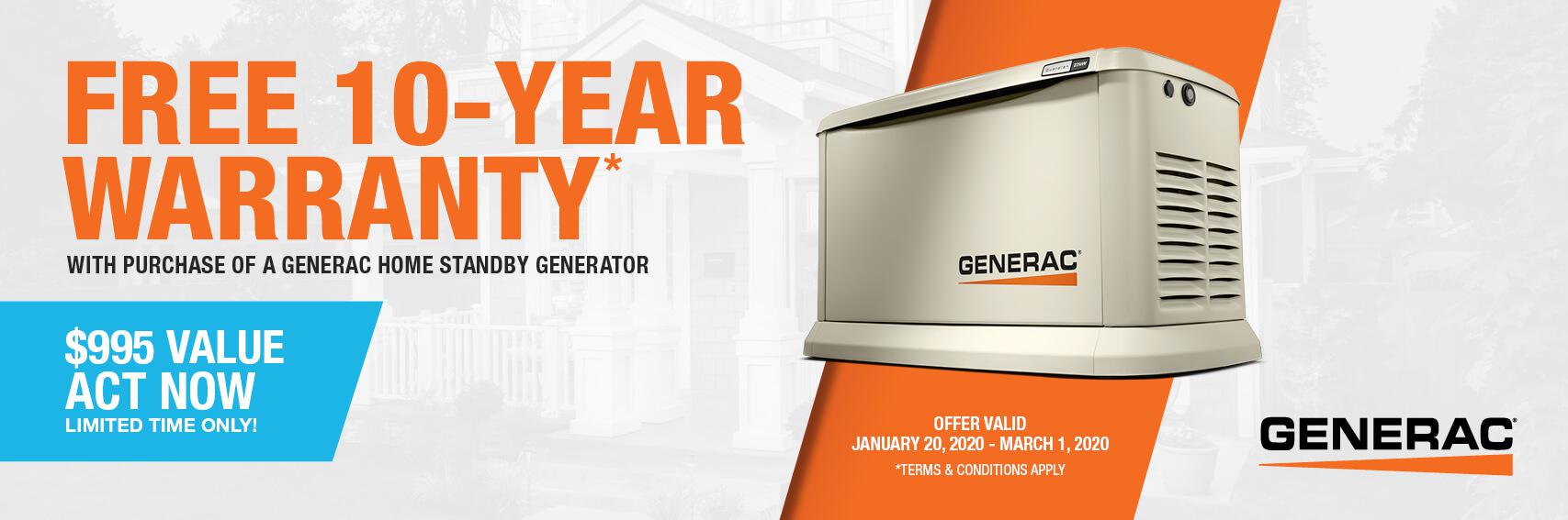 Homestandby Generator Deal | Warranty Offer | Generac Dealer | Irmo, SC